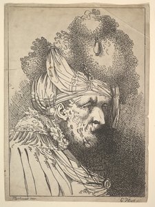 Orientaliskt huvud, ca. 1803. av Charles Theodosius Heath