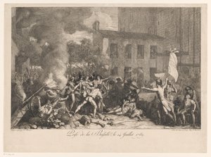 Beststorming van de Bastille, 14 juli 1789 Storming of the Bastille, 14 juli 1789 (titel på objekt) av Charles Thevenin