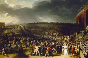 Federationens festival på Champ de Mars den 14 juli 1790, 1792.