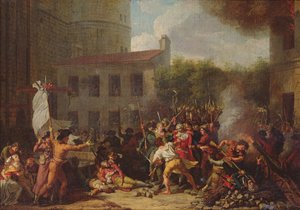 Stormningen av Bastiljen och arresteringen av Joseph Delaunay (1752-94) den 14 juli 1789