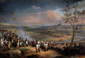 Överlämnandet av staden Ulm den 20/10/1805 fick kejsar Napoleon I överlämnandet av general Mack Detail. Målning av Charles Thevenin (1764-1838) 1815 sön. 2,48 x 3,82 m - Överlämnandet av staden Ulm den 20 oktober 1805, kejsar Napoleon I åter