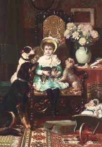 Doddy och hennes husdjur, 1883 av Charles Trevor Garland