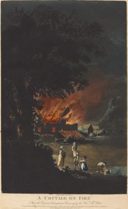 En stuga i brand av Charles Turner