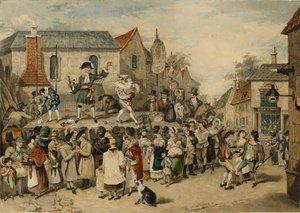 En mässa i Woodstock, 1838 av Charles Turner