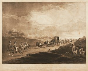 Kung George III i sin vagn av Charles Turner