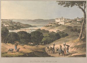 Nr 3  Staden Coimbra vid floden Mondego år 1810