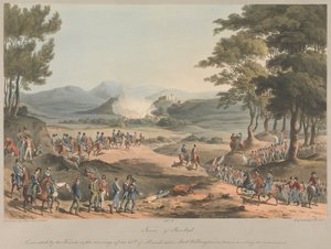 Nr 4  Staden Poinbal. Evakuerades av fransmännen på morgonen den 11 mars 1811 av Charles Turner