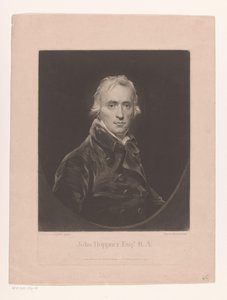 Porträtt av John Hoppner John Hoppner Esqr. R.A. (titel på objekt) av Charles Turner