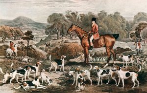 Ralph John Lambton and his Horse Undertaker and Hounds, sent 1700-tal, 1912 av Charles Turner