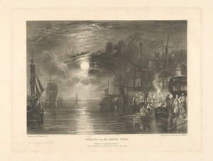 Sköldar vid floden Tyne av Charles Turner