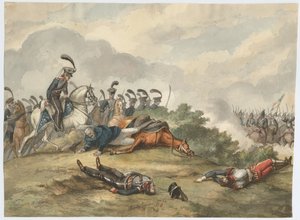 Marskalk Blücher vid slaget vid Ligny den 16 juni 1815, 1818 av Charles Turner Warren