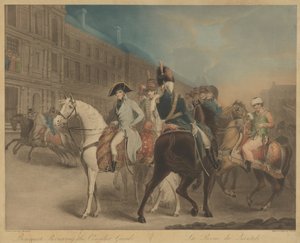 Bonaparte granskar det konsulära gardet (La Revue du Quintidi) av Charles Turner after John James Masquerier