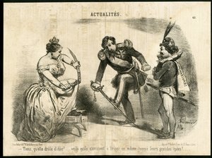 Illustration av Charles Vernier (? -1887) i Le Charivari av Charles Vernier