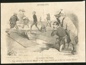 Illustration av Charles Vernier (? -1887) i Le Charivari - En politisk fågelfågel - Republikens president, Ministere de l