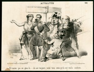 Le Charivari, satirisk i svartvitt av Charles Vernier