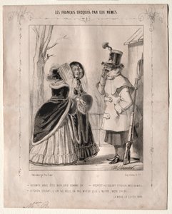 Fransmännen skissade av sig själva: Viscount, du är mycket ful sådan!..., 1840. av Charles Vernier