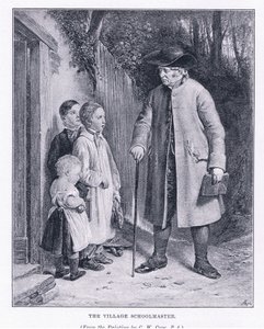 Byns skolmästare, från The Magazine of Art 1893, Cassell and Company av Charles West Cope