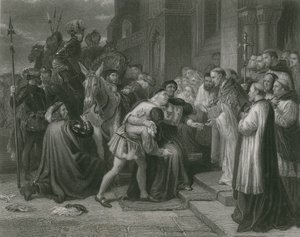 Wolsey i Leicester Abbey, Henry VIII av Charles West Cope
