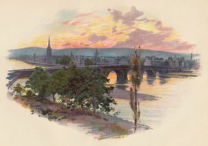 Perth, från Bridge End, 1907, c1890