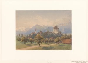 Utsikt över Thun, Schweiz