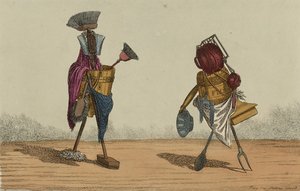 Implements Animated, Plate 2, Dedicated to the Housemaids and Cooks of the United Kingdoms, september 1811 (handfärgad etsning) av Charles Williams