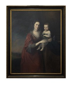 Mrs Mary Norris Dickinson och hennes dotter av Charles Willson Peale