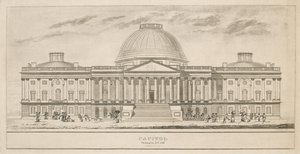 Capitol, Washington, D.C., graverad av Henry och James Stone (blomstrade 1822-1849), 1826 (akvatint och linjegravyr på papper) av Charles after Bulfinch