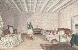 Design för interiör, ca. 1830. av Charles de Brocktorff