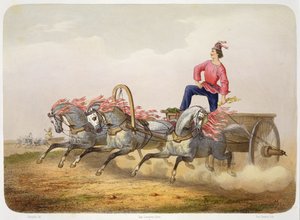 Carriage Racing, graverad av Yves Grenier