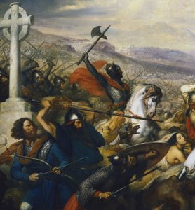 Charles Martel i slaget vid Tours (Detalj) av Charles de Steuben