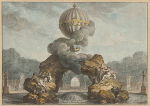 Projekt av en fontändekoration med en Charlière, 1783.