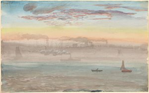 East River, soluppgång av Charles de Wolf Brownell