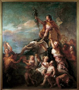 Bacchusmålningens triumf av Charles de la Fosse (1636-1716) 1600-talets sön. 1,57x0,83 m .