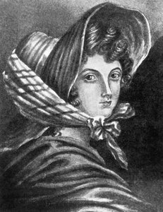 Emily Bronte (gravyr) av Charlotte (after) Bronte