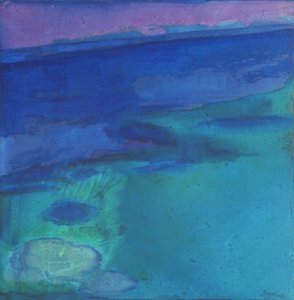 Cyanae Blue, 1997 (olja och glasyr på gessobräda)