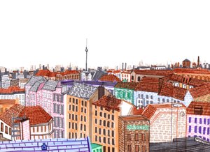 Berlin, 2017 (penselpennor) av Charlotte Orr