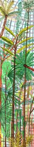 Botaniska trädgården, 2017 (penselpennor) av Charlotte Orr