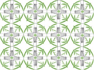 Matcha Repeat Pattern, 2018 (penna och bläck) av Charlotte Orr