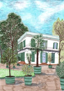 Schloss Charlottenburg, 2017 (penselpennor) av Charlotte Orr