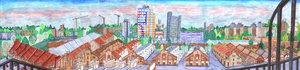 Storkower straße, 2017 (penselpennor av Charlotte Orr