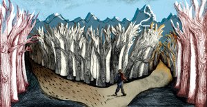 The Road Less Travelled, 2013 (torrpunktsetsning och digital) av Charlotte Orr