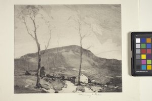 House In The Hills (bläck) av Chauncey Foster Ryder