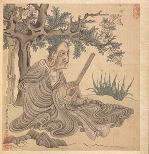 Målningar efter antika mästare: A Lohan [efter Kuan-hsiu], 1598-1652. av Chen Hongshou