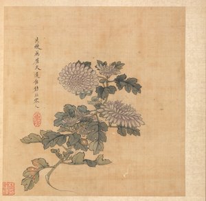 Målningar efter forntida mästare: Krysantemum, 1598-1652. av Chen Hongshou