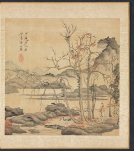 Målningar efter antika mästare: Daoist och trana i höstlandskap, 1598-1652. av Chen Hongshou