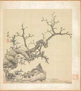Målningar efter antika mästare: Rock, Old Tree och Bamboo