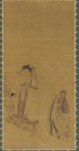 Drakkungen som vördar Buddha, Mingdynastin, tidigt-mitten av 1600-talet.