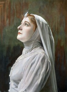 Operasångerskan Berthe Lamare som Ghyslaine i operan "Ghyslaine", foto av Cheri Rousseau och Glauth från franska tidningen "Le Theatre" maj 1908