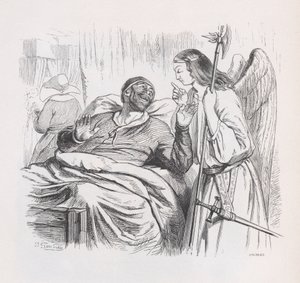 Skyddsängeln från The Complete Works of Béranger, 1836. av Cherrier