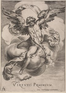 En allegorisk figur: Dygdens pris, 1628.
